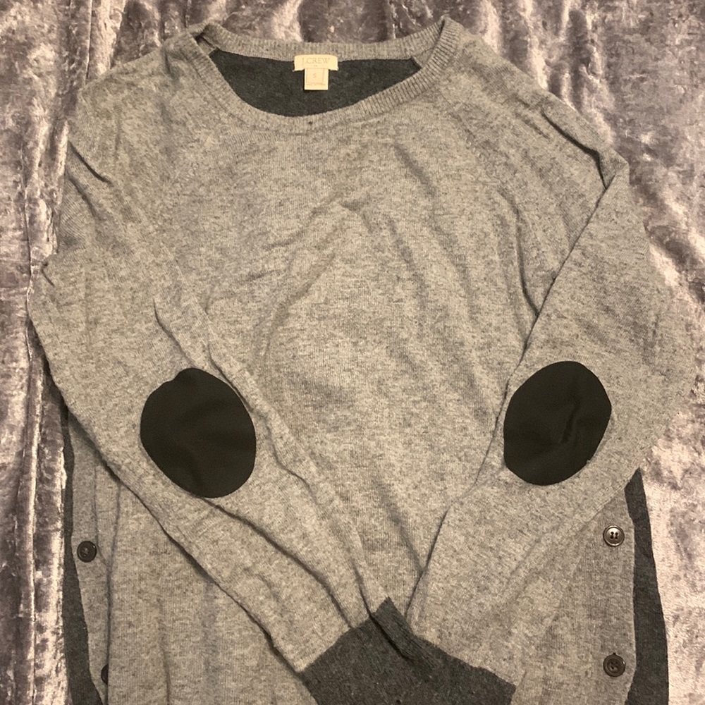 A light and dark grey sweater from J Crew